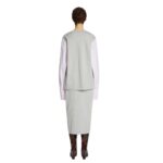 DRIES VAN NOTEN CONTRAST SLEEVES T-SHIRT GREY MELANGA