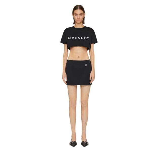 GIVENCHY ARCHETYPE CROPPED T-SHIRT IN COTTON