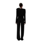 MAGDA BUTRYM CLASSIC JERSEY FLOWER BLOUSON IN BLACK