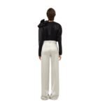 MAGDA BUTRYM CLASSIC SHIRRED FLOWER BLOUSE IN BLACK