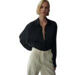 MAGDA BUTRYM CLASSIC SILK SHIRTS IN BLACK