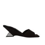 THE ATTICO ''CHEOPE'' BLACK AND SILVER MULE