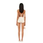 MAGDA BUTRYM CROCHET 3D FLOWER TRIANGLE BRA IN CREAM