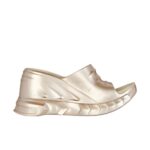 GIVENCHY MARSMALLOW WEDGE SANDALS IN LAMINATED RUBBER