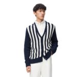 LOEWE CARDIGAN IN COTTON AND WOOL