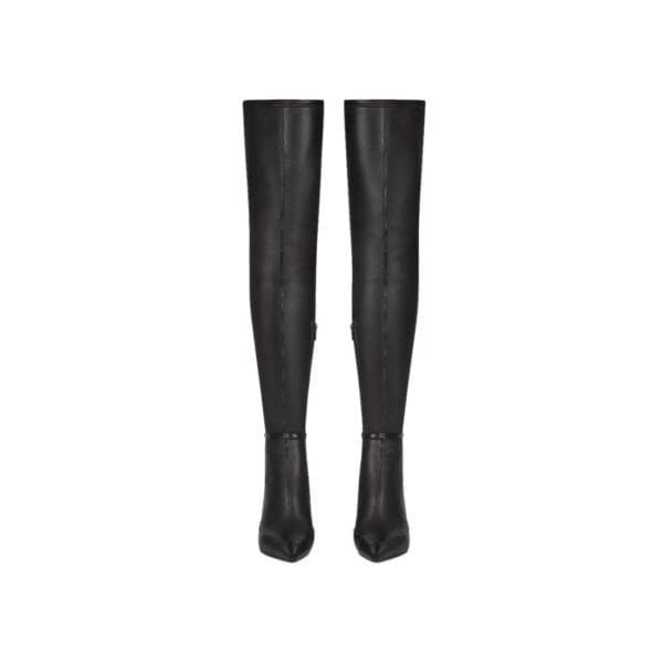 GIVENCHY RAVEN OVER THE KNEE BOOTS IN LEATHER AND AYERS