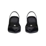 GIVENCHY RAVEN SLINGBACKS IN LEATHER AND AYERS