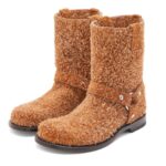 LOEWE CAMPO BIKER BOOT IN BRUSHED SUEDE