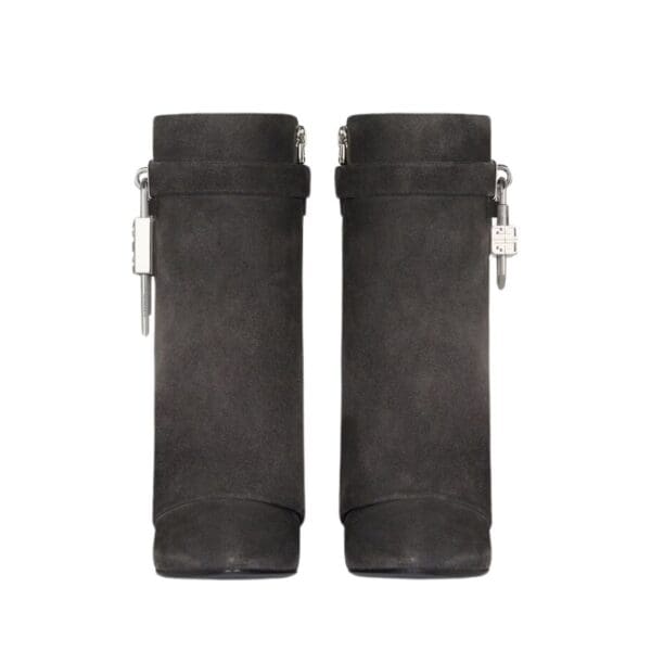 GIVENCHY SHARK LOCK ANKLE BOOTS IN SUEDE