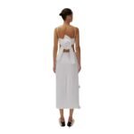 MAGDA BUTRYM ROSE SWEETHEART BRA TOP IN WHITE