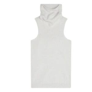 DRIES VAN NOTEN SLEEVELESS SWEATER CEMENT