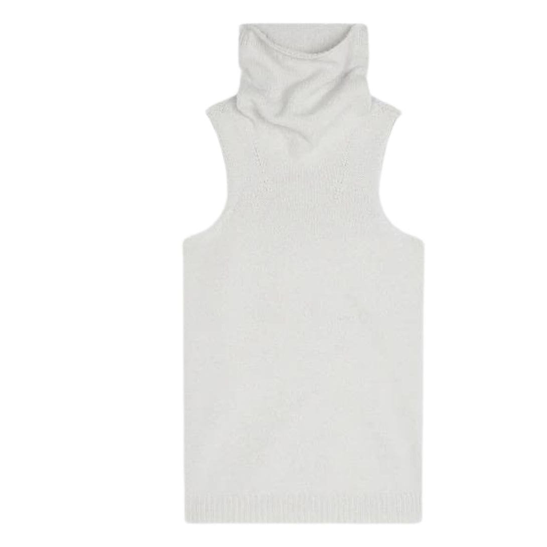 DRIES VAN NOTEN SLEEVELESS SWEATER CEMENT