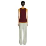 DRIES VAN NOTEN V-NECK SPENCER WINE
