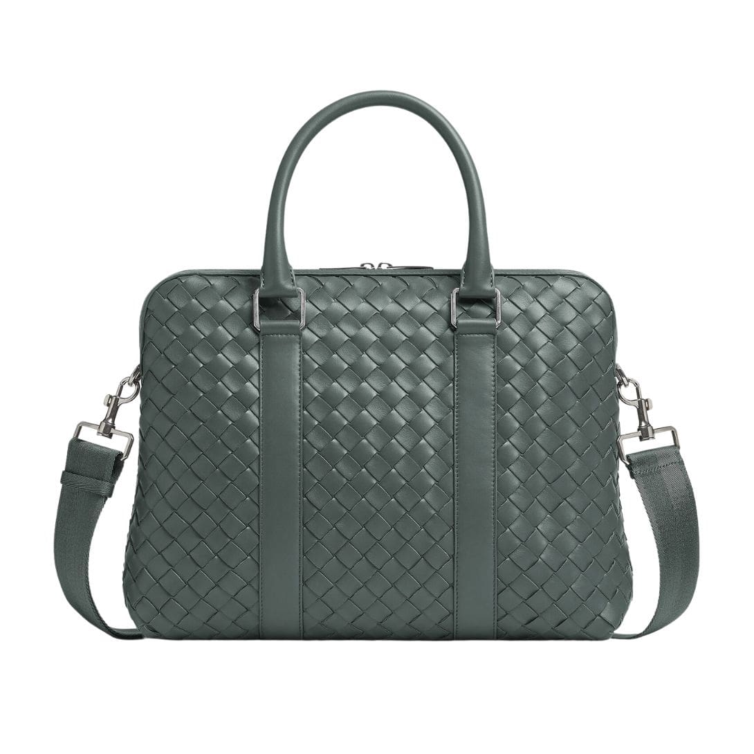 BOTTEGA VENETA SLIM INTRECCIATE BRIEFCASE 1 BOTTEGA VENETA SLIM INTRECCIATE BRIEFCASE
