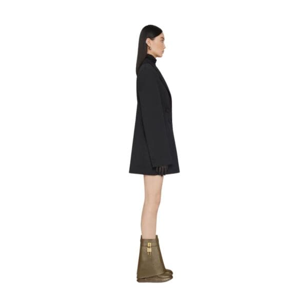 GIVENCHY SHARK LOCK BIKER ANKLE BOOTS IN GRAINED LEATHER