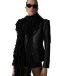 MAGDA BUTRYM SCOOP NECK ROMPER IN BLACK