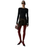 MAGDA BUTRYM SCULPTED RIB KNIT TOP IN BLACK