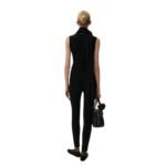 MAGDA BUTRYM SLEEVELESS HIGH NECK KNIT TOP IN BLACK