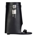 GIVENCHY SHARK LOCK SANDALS IN LEATHER