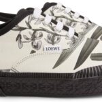LOEWE TERRA VULCA LACE UP SNEAKER IN PRINTED CANVAS