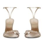 GIVENCHY STITCH SANDALS IN LAMINATED LEATHER WITH CRYSTALS