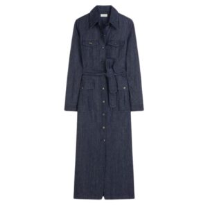 DRIES VAN NOTEN DENIM SHIRT DRESS INDIGO