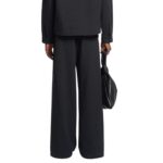NANUSHKA BORRE WASHED-CANVAS PANTS BLACK