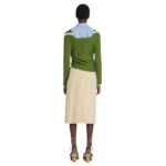 DRIES VAN NOTEN WRAP SCARF SWEATER GREEN
