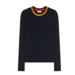 DRIES VAN NOTEN RIBBED SWEATER NAVY