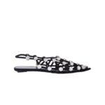 THE ATTICO ''COSMO'' BLACK ANKLE STRAP SANDAL