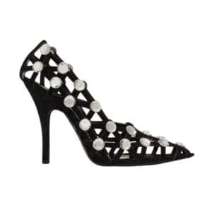 THE ATTICO ”GRID” PUMP BLACK AND SILVER