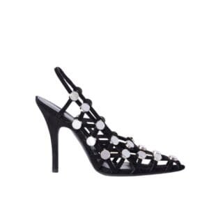 THE ATTICO ”GRID” BLACK SLINGBACK