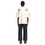 NANUSHKA KAEMON EMBROIDED TEXTURED-LINEN CAMP SHIRT WHITE