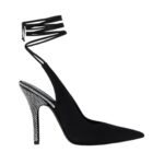 HE ATTICO ''VENUS'' SILVER AND BLACK SLINGBACK