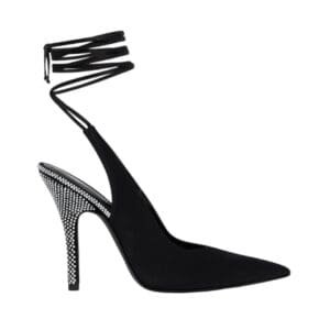 THE ATTICO ”VENUS” SILVER AND BLACK SLINGBACK