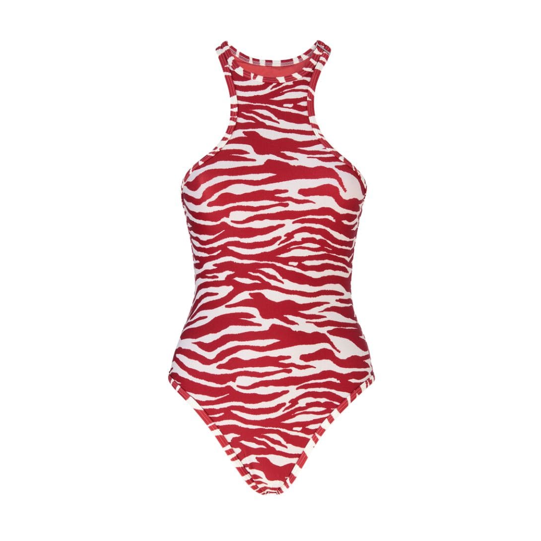 THE ATTICO RED AND MILK ONE PIECE