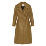 YVES SALOMON LONG LEATHER TRENCH COAT