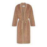 YVES SALOMON MERINO KNIT AND MINK LONG CARDIGAN