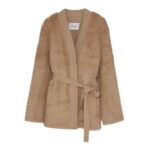 YVES SALOMON MERINO KNIT AND MINK CARDIGAN