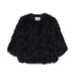 YVES SALOMON CROPPED FEATHER JACKET