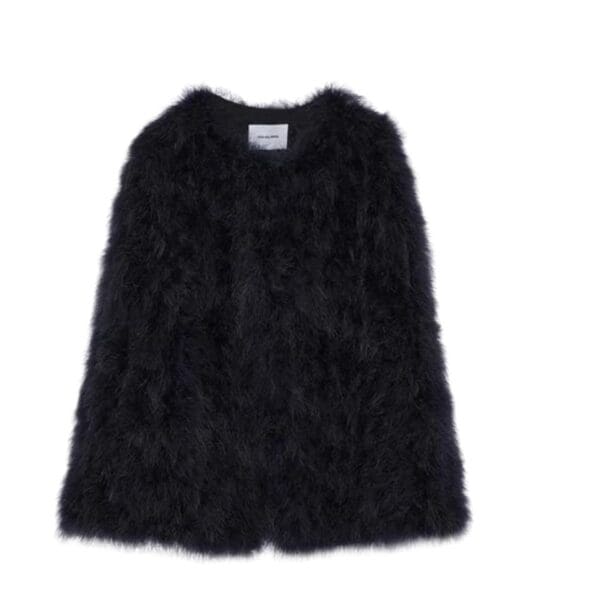 YVES SALOMON LONG FEATHER CAPE