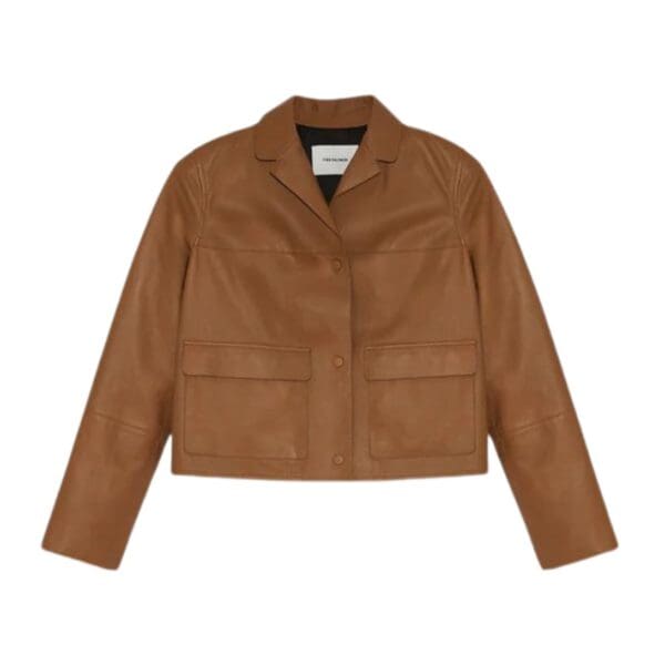 YVES SALOMON SHORT LEATHER JACKET