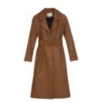 YVES SALOMON LONG LEATHER TRENCH COAT