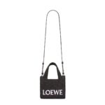 LOEWE FONT TOTE MINI BAG IN RAFFIA