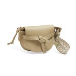 LOEWE GATE DUAL MINI BAG IN SOFT CALFSKIN AND JACQUARD