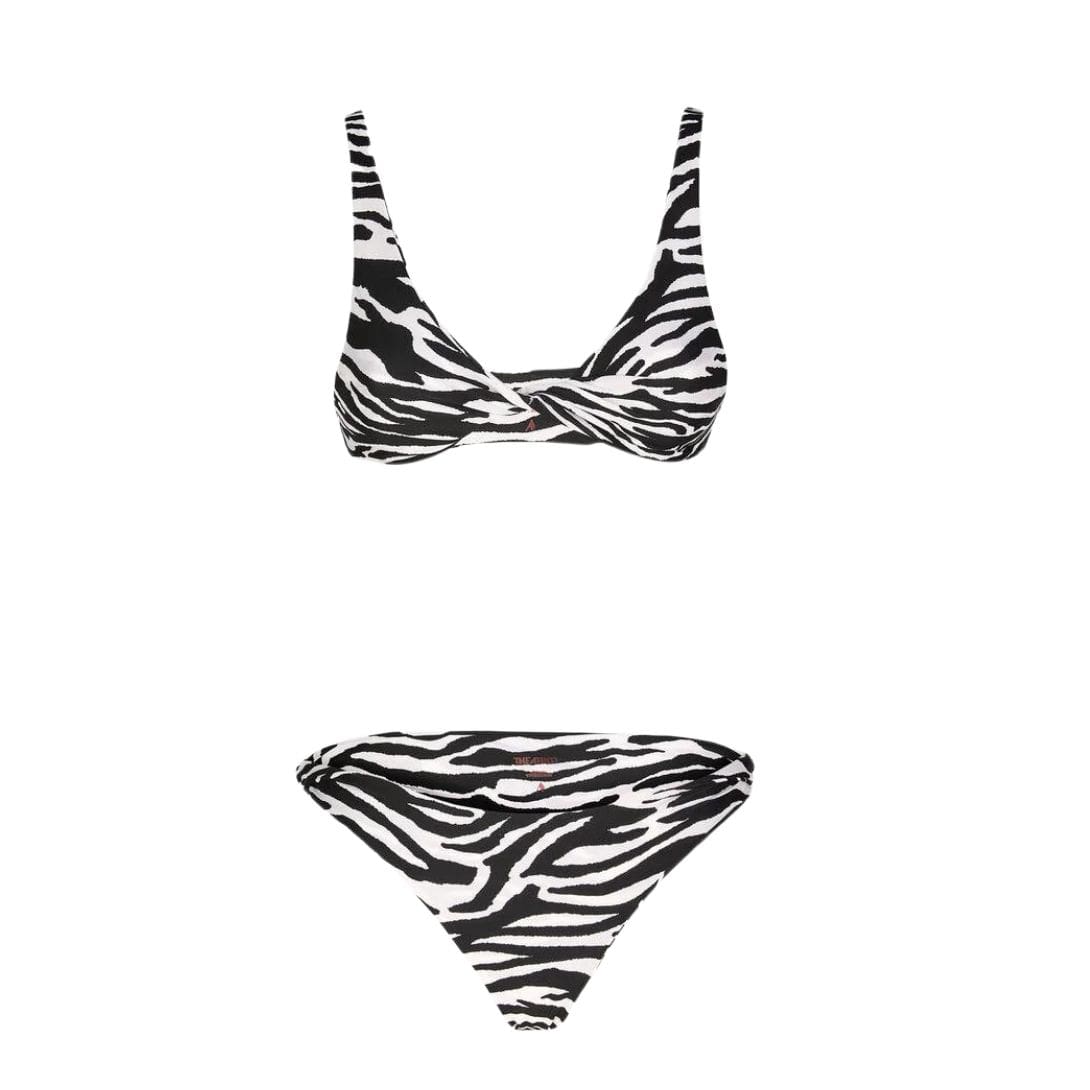 THE ATTICO BLACK AND WHITE BIKINI