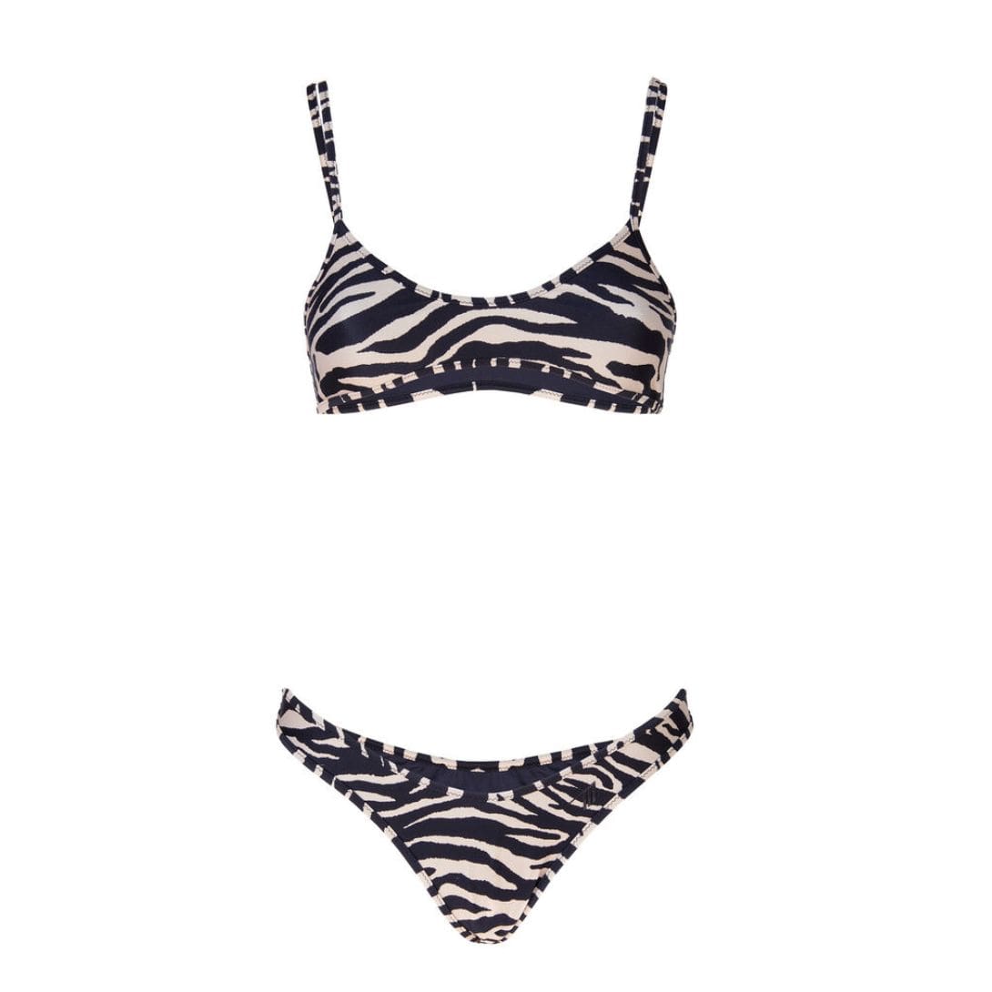 THE ATTICO BLACK AND CAPPUCCINO BIKINI