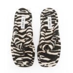 THE ATTICO "INDIE" CAPPUCCINO AND BLACK FLAT THONG