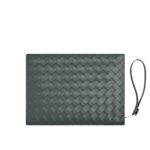 BOTTEGA VENETA SMALL INTRECCIATE DOCUMENT CASE WITH WRISTLED