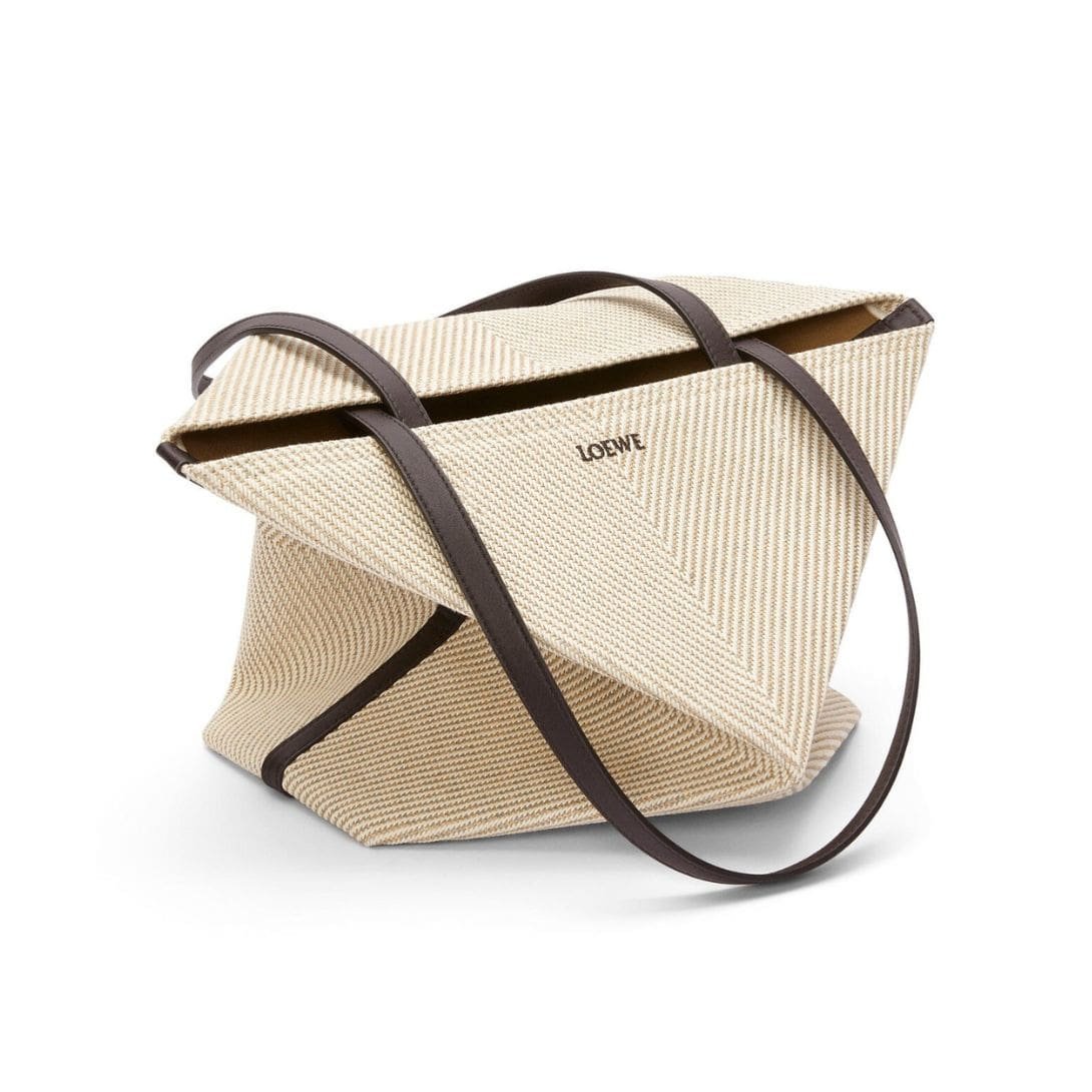 LOEWE PUZZLE FOLD TOTE BAG IN COTTON JACQUARD